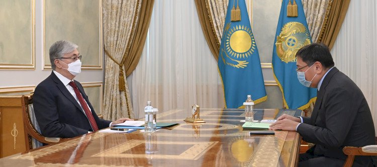Президент Қасым-Жомарт Тоқаев Ұлттық банк төрағасы Ерболат Досаевты қабылдады