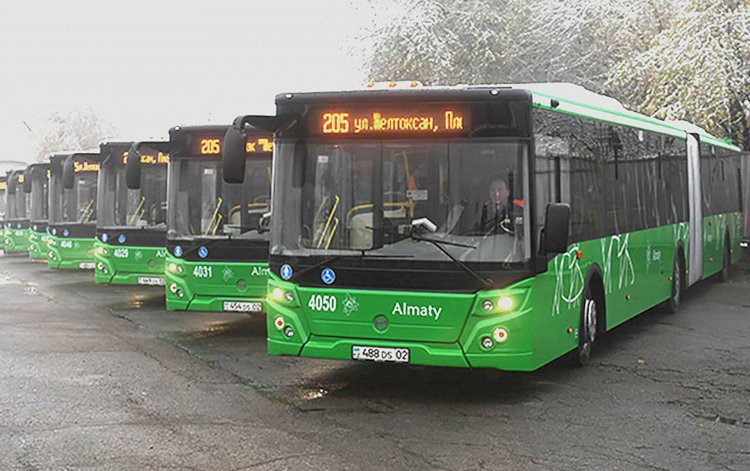 Алматыдағы автобус паркі жаңа 800 қоғамдық көлікпен толығады