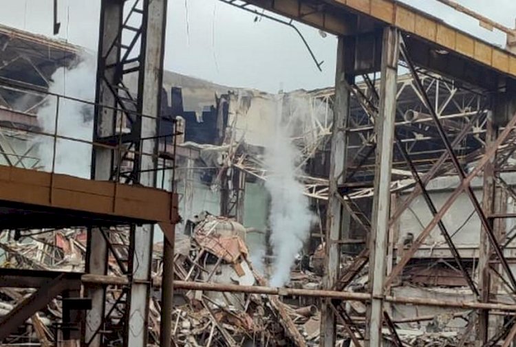 «ҚазАзот» кәсіпорнында цех шатыры опырылып түсті