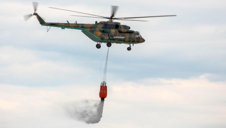 Армиялық авиация өрт сөндіруге қатысты