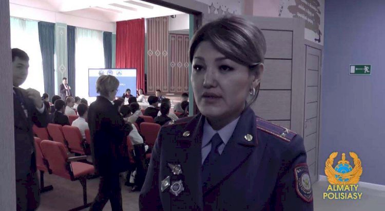 Алматыда полиция қызметкерлері “Салауатты ұрпақ” науқаны аясында дәріс өткізді