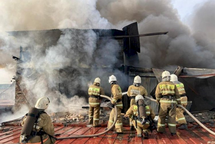 Алматы базарындағы өрт кезінде 4 кәсіпкердің мүлкі бүлінді