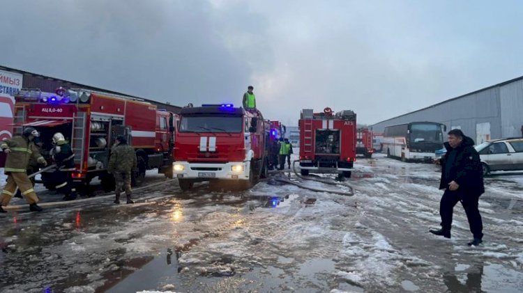 Алматыда барахолка өртенді