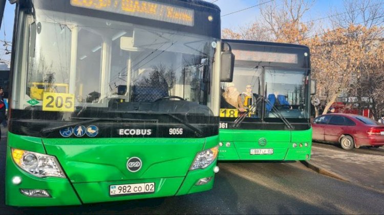 Алматыда екі автобус соқтығысты