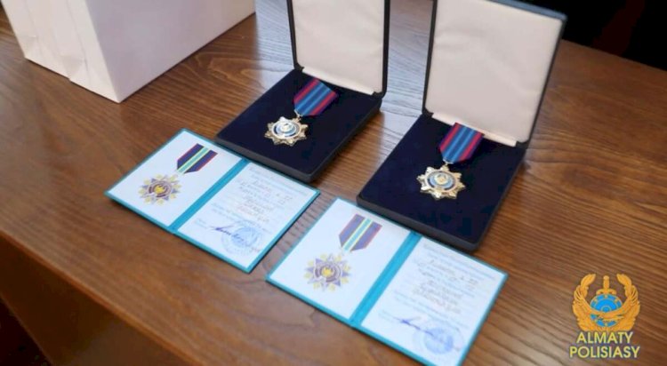 Адам өміріне араша түскен алматылық полицейлер марапатталды