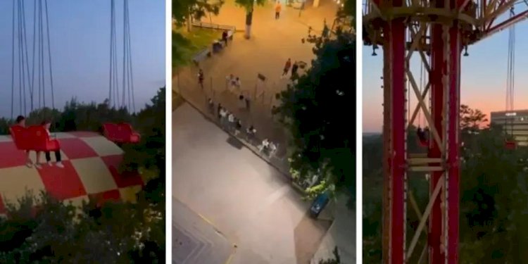 Шымкентте адам толы аттракцион бұзылып қалды