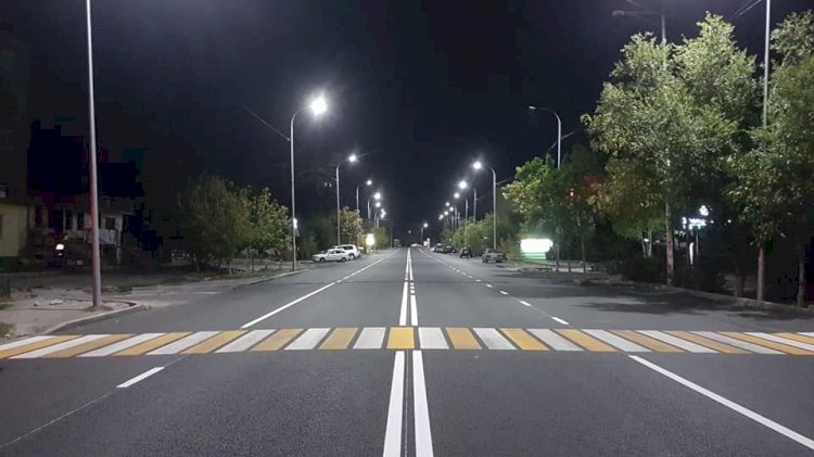 Көлік қарқыны жоғары тасжолдарға проекциялық жолақтар орнатылды