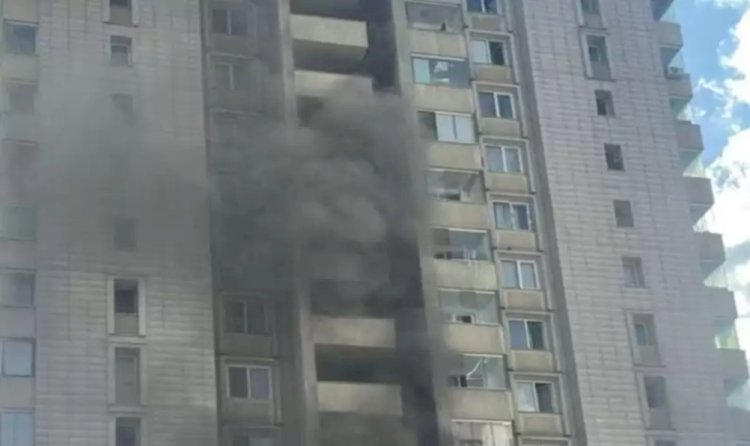 Алматыда 16 қабатты үйден өрт  шықты