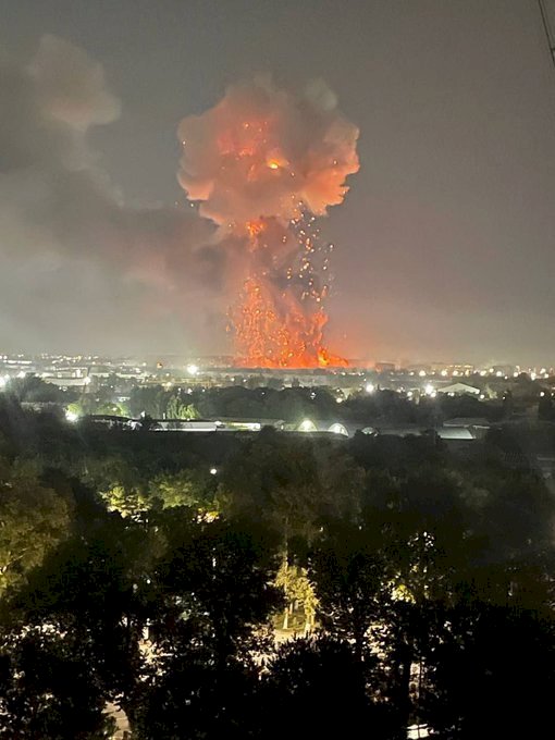 Қоймада күшті жарылыс болды