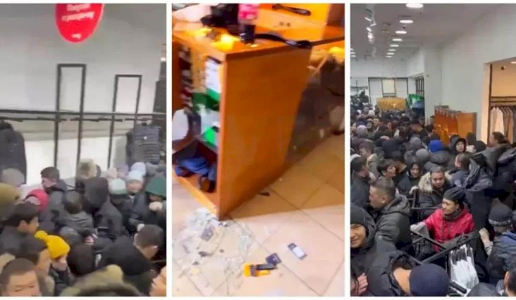 Алматыда сауда орталықтарының бірінде халық бір бірін таптап кетті