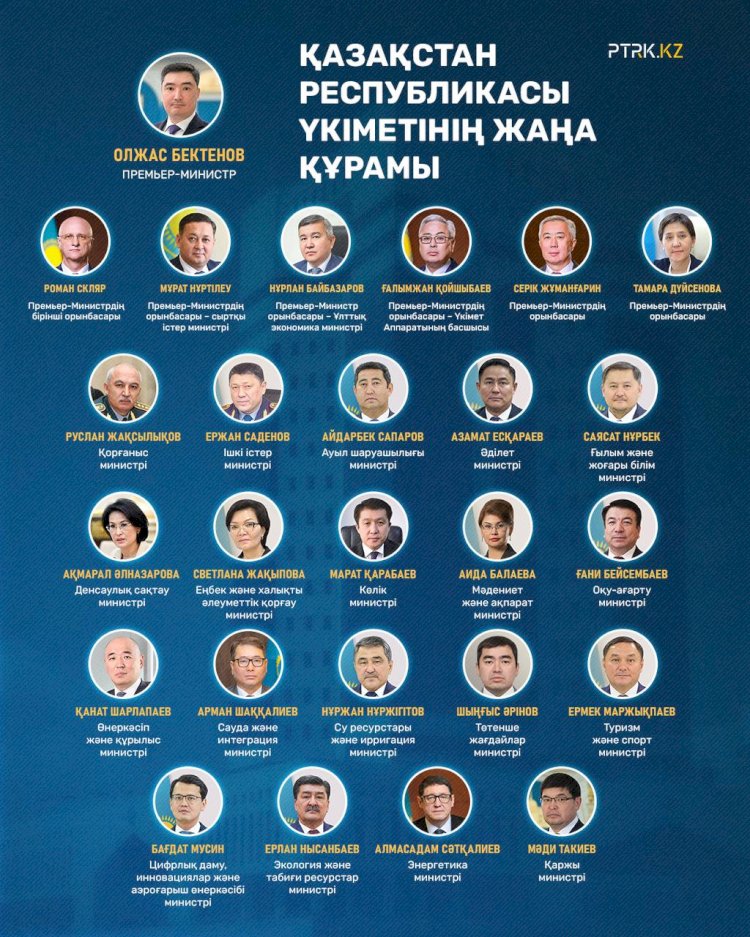 Жаңа Үкіметтің құрамы