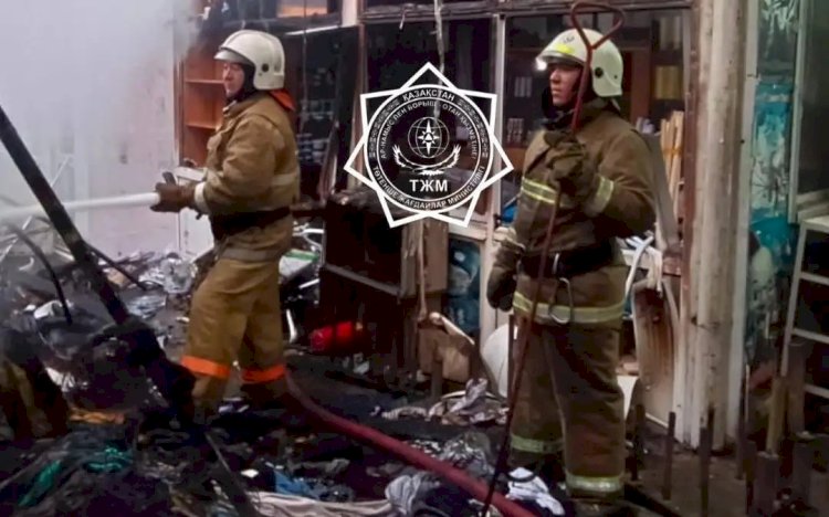 Алматыда базар өртенді