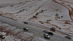 Сауд Арабиясына қар жауды