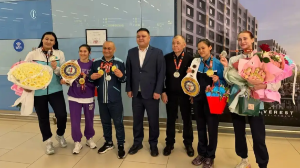 Алматыда әлем чемпионатынан оралған боксшыларды салтанатты түрде қарсы алды