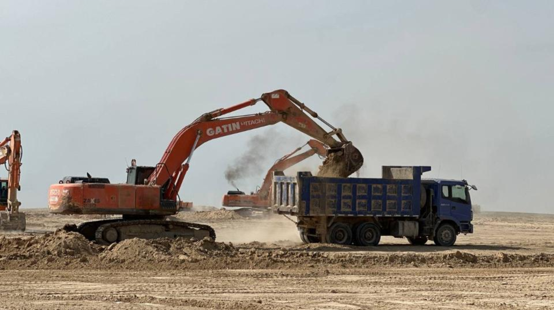 Кендірлі әуежайы құрылысы екі ауысымда жүзеге асырылуда