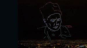 Жеңістің 80 жылдығына арналған дрон-шоу: Алматы аспанында Ұлы Отан соғысы батырларының бейнесі көрсетіледі