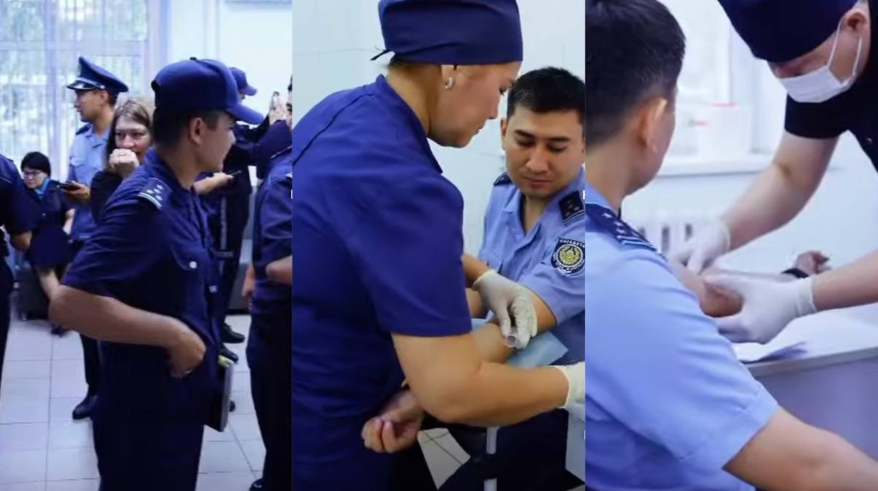 Алматыда полицейлер донорлық қан тапсырды  