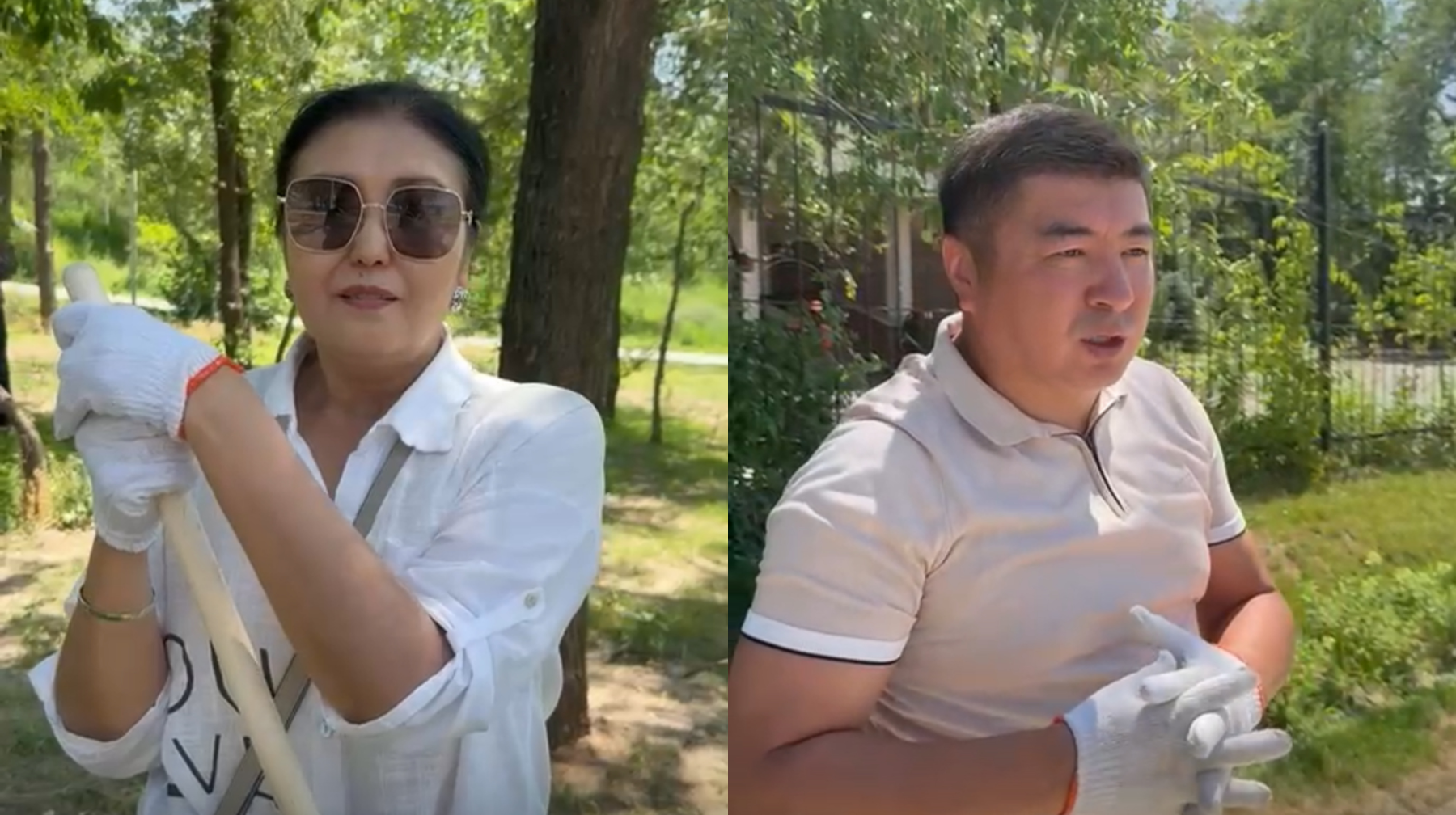 Театр актерлері Сайранда демалушыларды тазалыққа үндеді