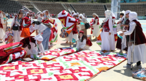 Алматыда құрақ көрпеден әлемдік рекорд орнатылды