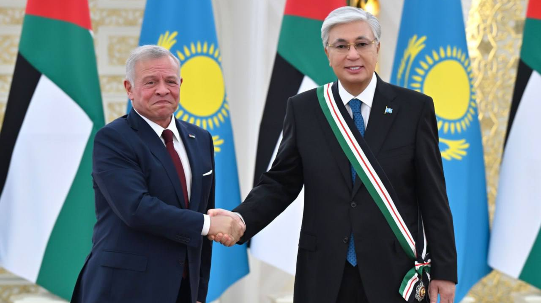 Иордания Королі Тоқаевты «Әл-Нахда» жоғары орденімен наградтады