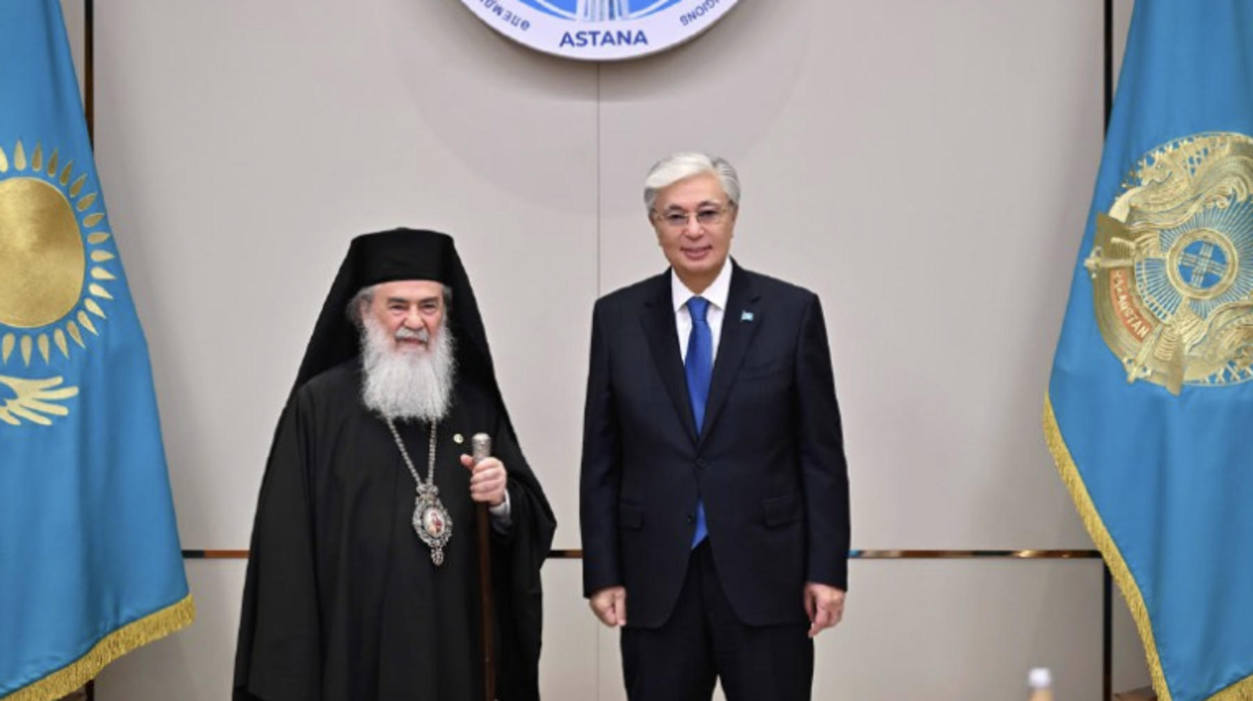 Тоқаев Иерусалим патриархы III Феофилмен кездесті