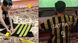 Форманы қолдан жасаған: 10 жастағы баланың "Қайратқа" деген махаббаты елді сүйсіндірді