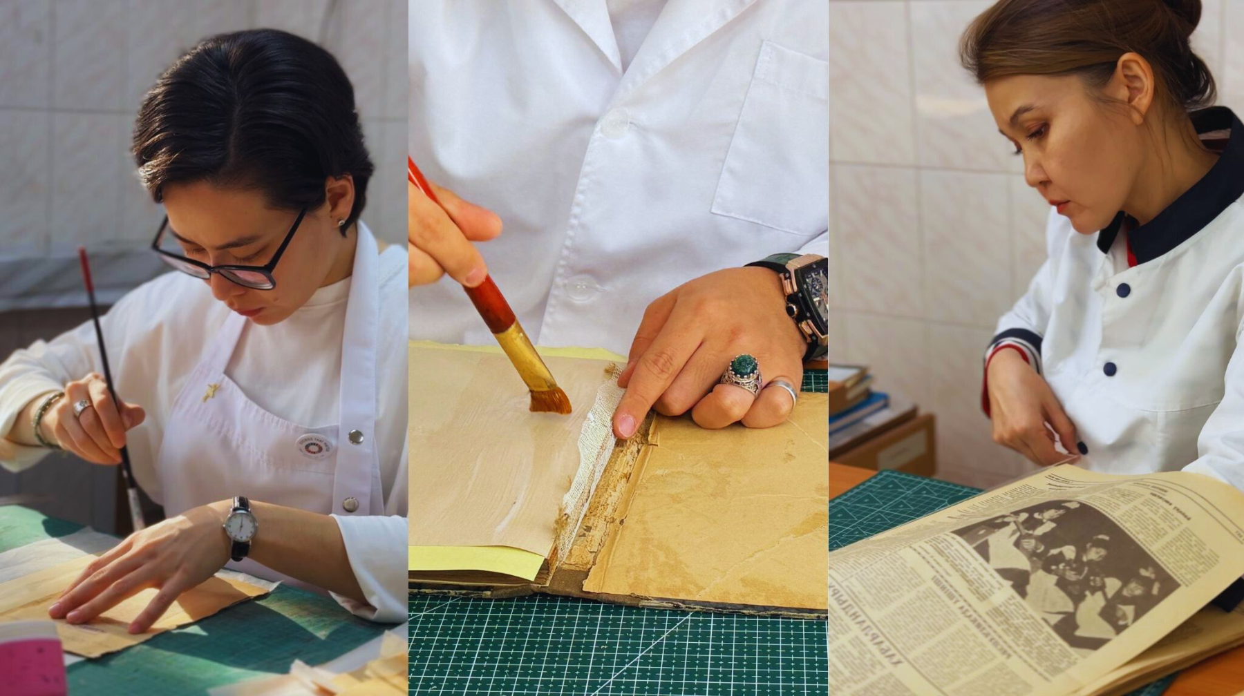 "Кітаптарға да ем керек". Ұлттық кітапханада ескі кітаптарға екінші өмір сыйлайтындар кімдер?