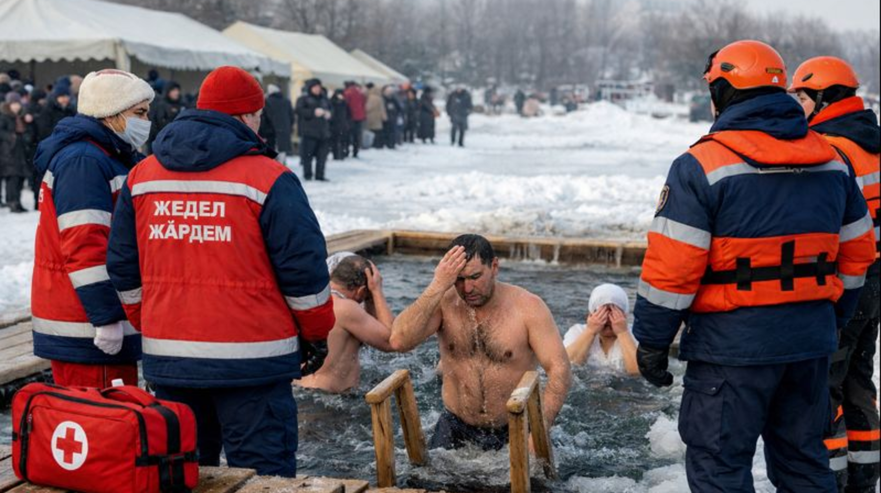 Алматыдағы Крещение мерекесі дәрігерлердің бақылауымен өтеді