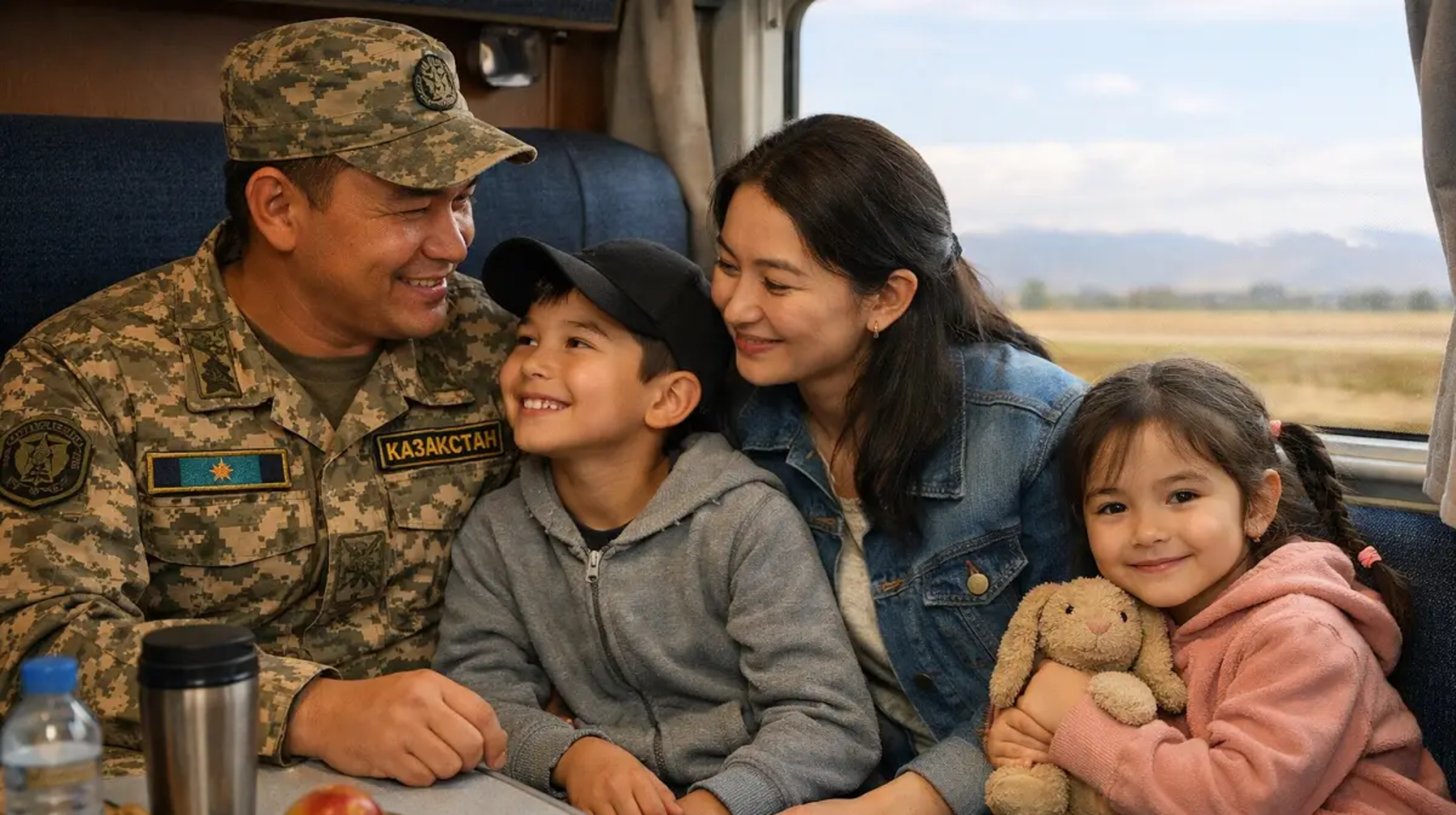 Енді әскери қызметкерлер бала-шағасымен бірге пойызбен тегін қатынай алады