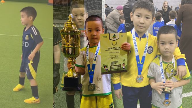 "Еуропалықтар таңғалып жазады". Футболдан алты жасар вундеркинд Айсұлтанның таланты таңдай қақтырды